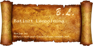 Batiszt Leopoldina névjegykártya